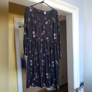 Old navy charcoal floral dress